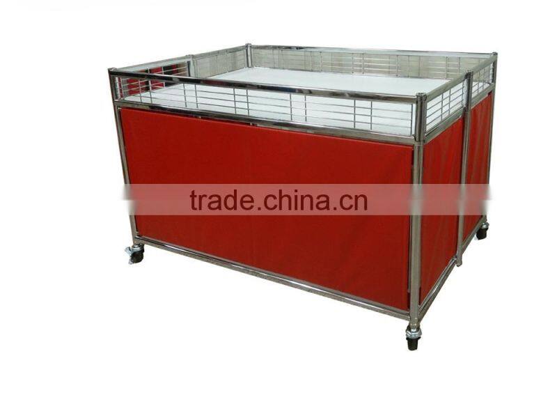 Aluminum metal food trolley cart promotion supermarket equipment