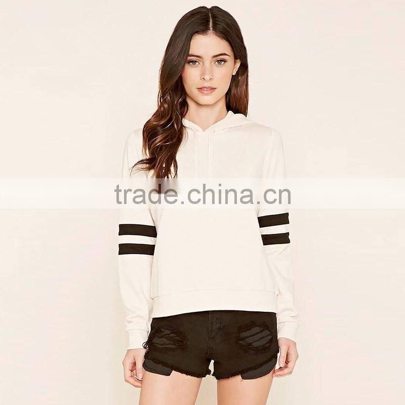 2016 best sell new fashion custom crop top lady hoodies