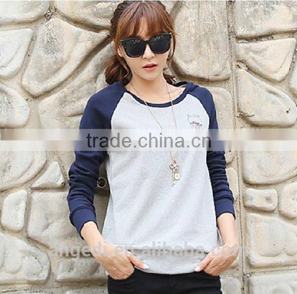 Ladies Wear Fashion Lady Branded Raglan jumper ladies long sleeve pull over top