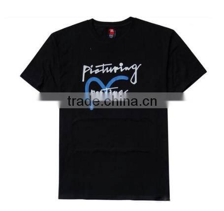 Promotional custom printed man sports 95%cotton 5%spandex t shirt