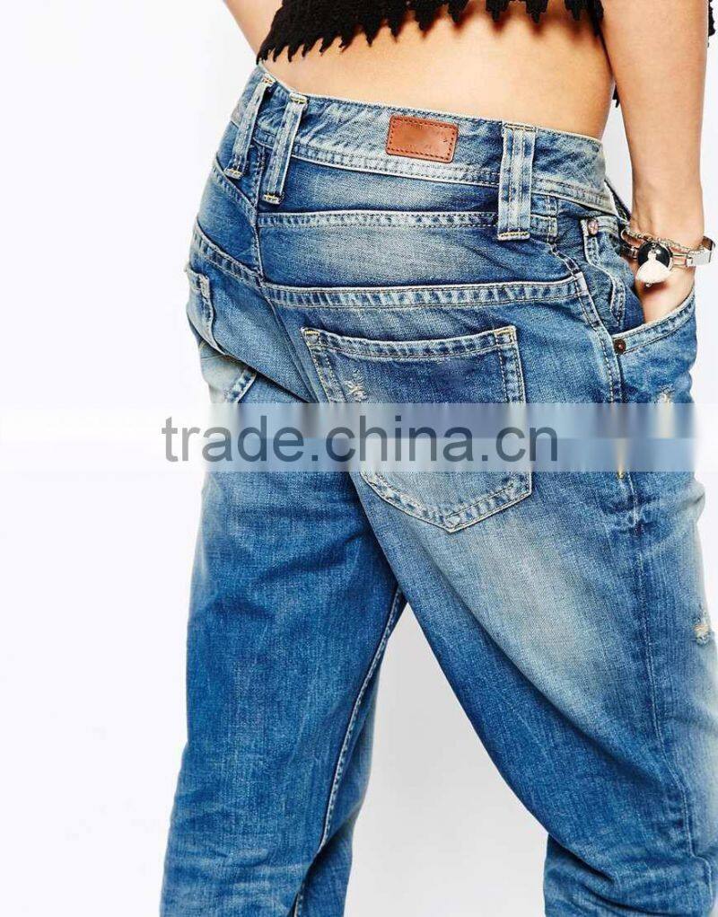casual fashion wahsed girls new model funky jeans wholesale