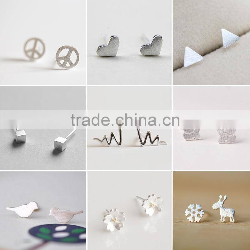 2016 cute birds stud earring cuff, whlosale online double earrings, European popular earrings stud