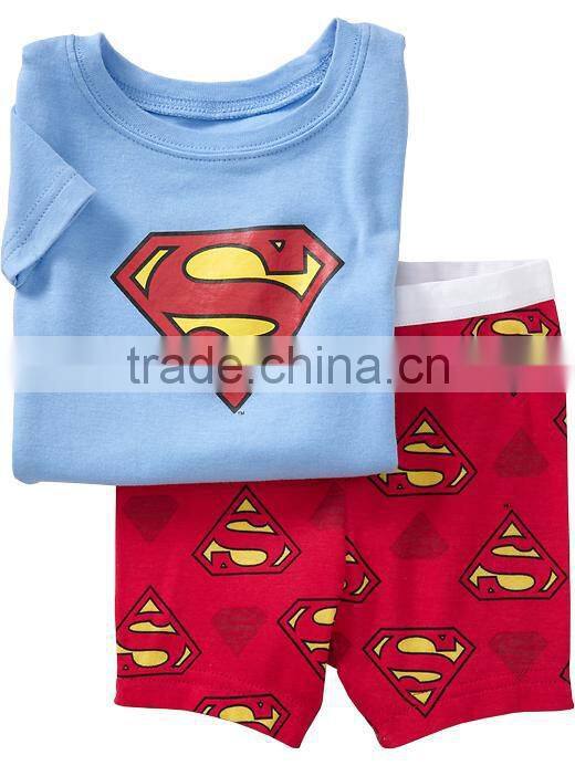 girls fashion blue beauty fish princess pajamas suits kids summer cotton nightgown