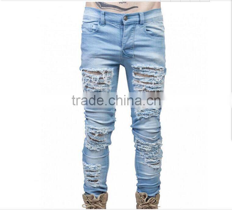 Biker Jeans Fashion Denim trousers(lotbike012)