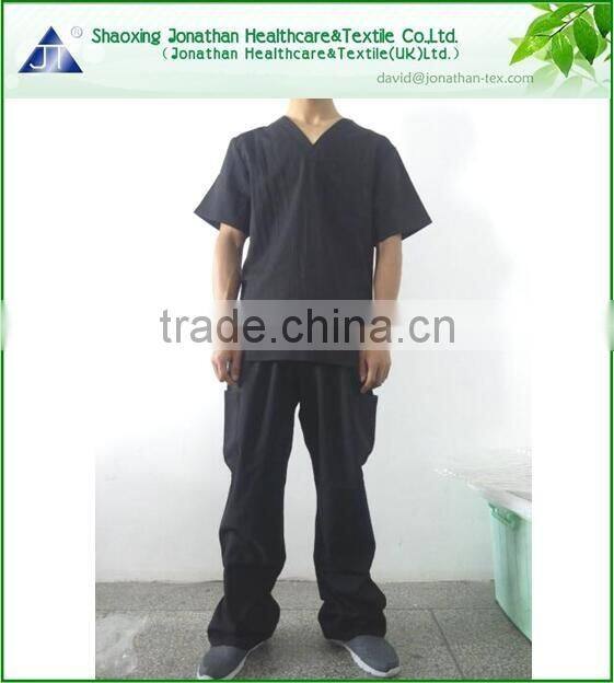 Good quality poly cotton medical scrub sets for hospital clinic