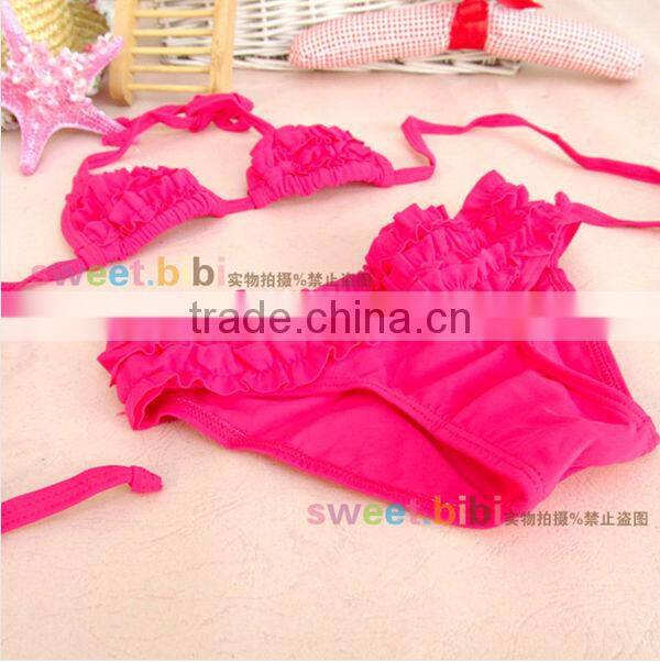 Hot sale three-piece swimsuit baby Leopard swimwear sun hat child swimwear twinset Bikini swimwear with cap girl swimsuit