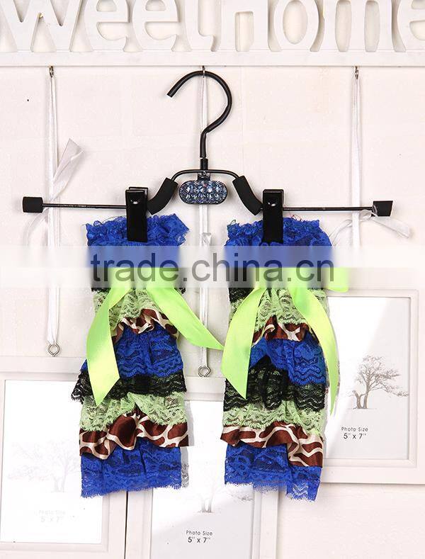 Factory Wholesale baby halloween black and orange baby legging fashion lace leg warmers