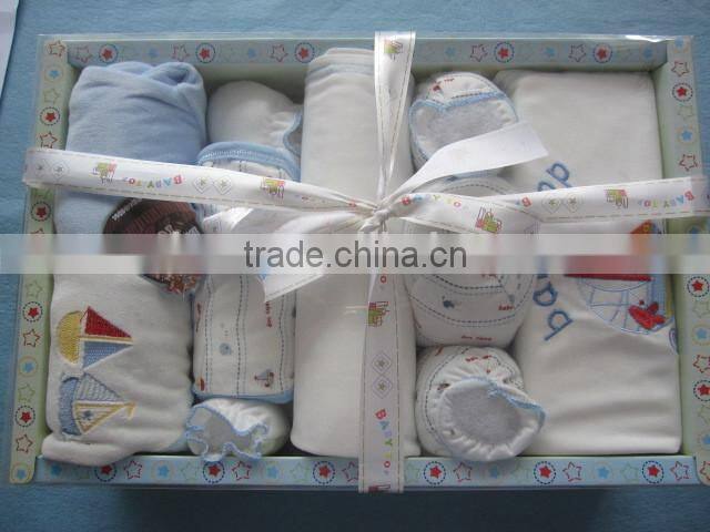 Wholesale Lovely Style 6pcs Newborn Baby Gift Set Comfortable Baby Clothes