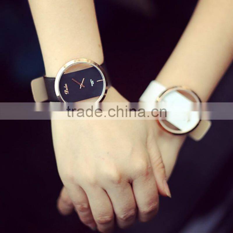 2016 Colorful Geneva Leather Casual Quartz Watch Student Wrist Watch