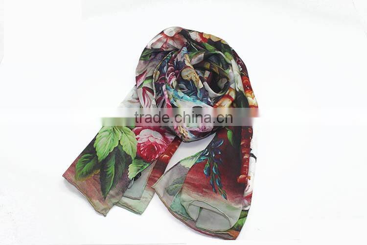 Bulk sale cheap spring silk fashion ladies scarf