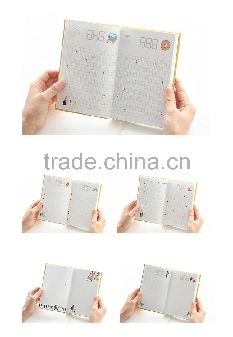 Cardboard student notebook section sewing hardcover notebook creative daily dairy planner