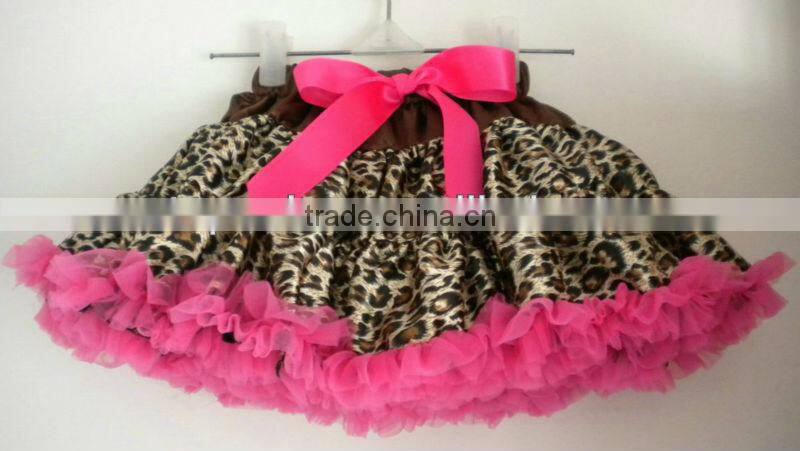 hot pink baby girl fluffy satin pettiskirts girl's tutu skirts