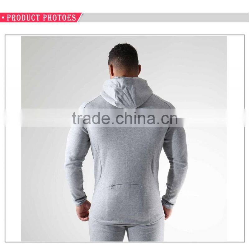 Wholesale 2017gym toggled hood men sweatshirt zipper hoodie