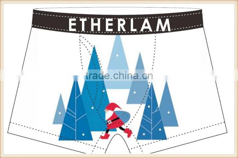 Merry Christmas 88% Polyester 12%Elastic Waist Lower price men underwear