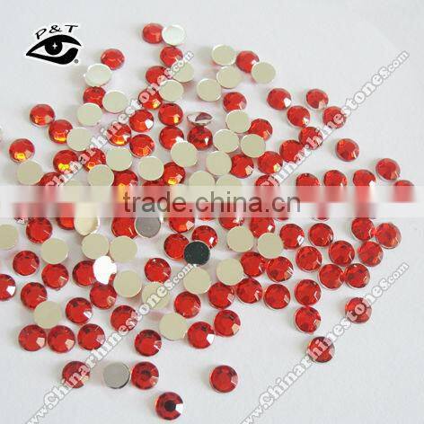 High quality round shape acrylic crystal 10mm Red color 08 for apprel
