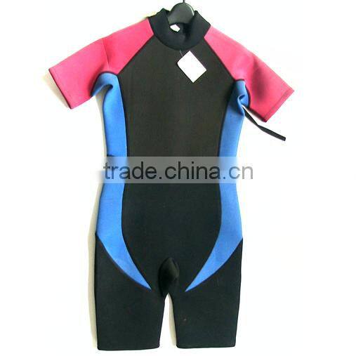 Unisex short sleeve neoprene surfing wetsuit