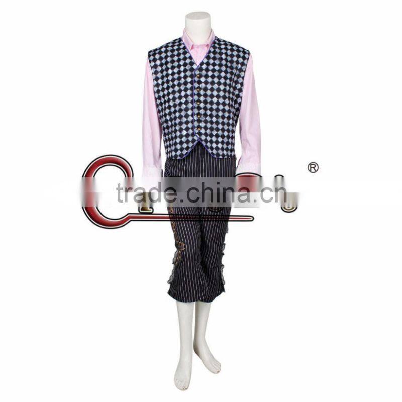 Alice in Wonderland Johnny Depp Mad Hatter Cosplay Costume whole Set