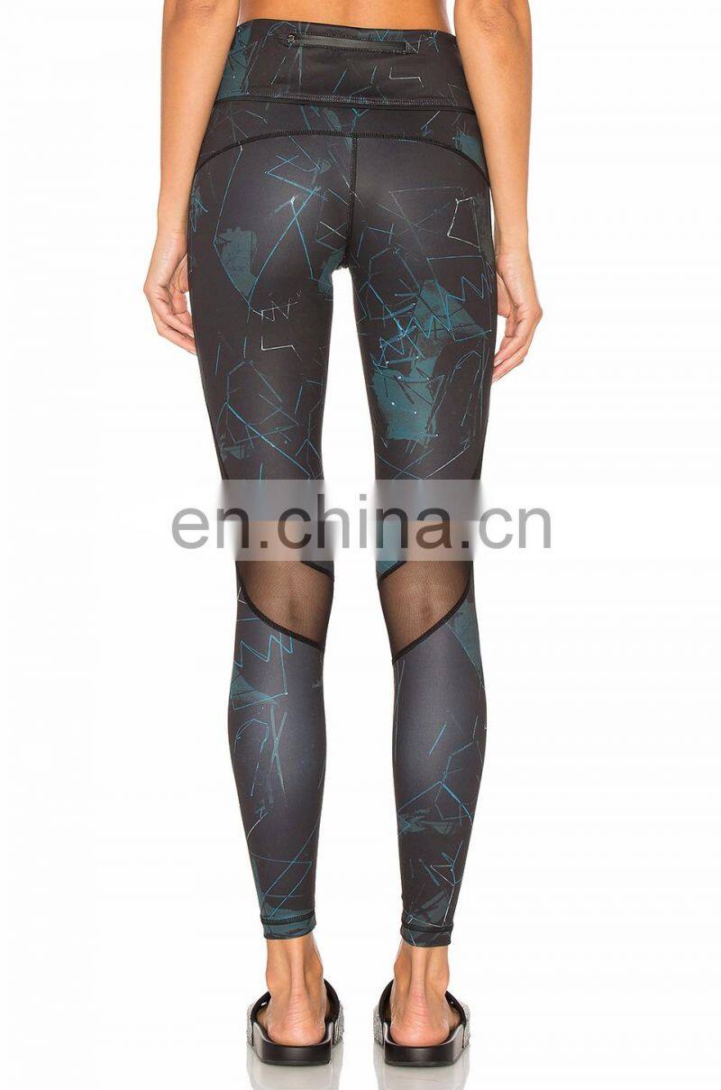 Newest Womens Fashion Back Zip Pocket Captain Leggings Women Yoga Pants