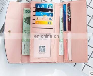 2017 New Arrival Clutch Wallets Bowknot Letter Solid Color Hasp Zipper Horizontal Long Wallet Female Zipper Hasp coin Bag