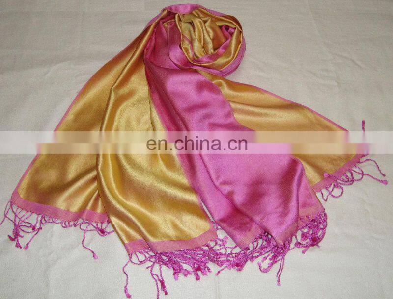 FINEST QUALITY 100% SILK REVERSIBLE SHAWL