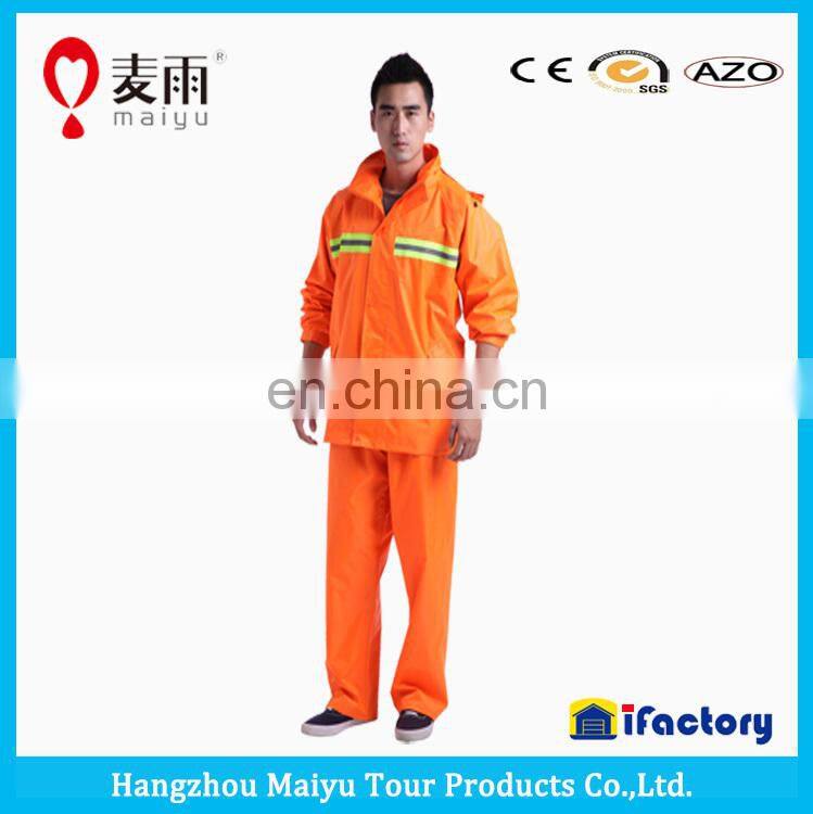 yellow good quality waterproof safety rain pants