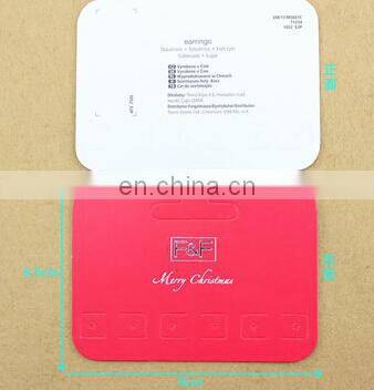 Black PVC fold Earring cards necklace cards