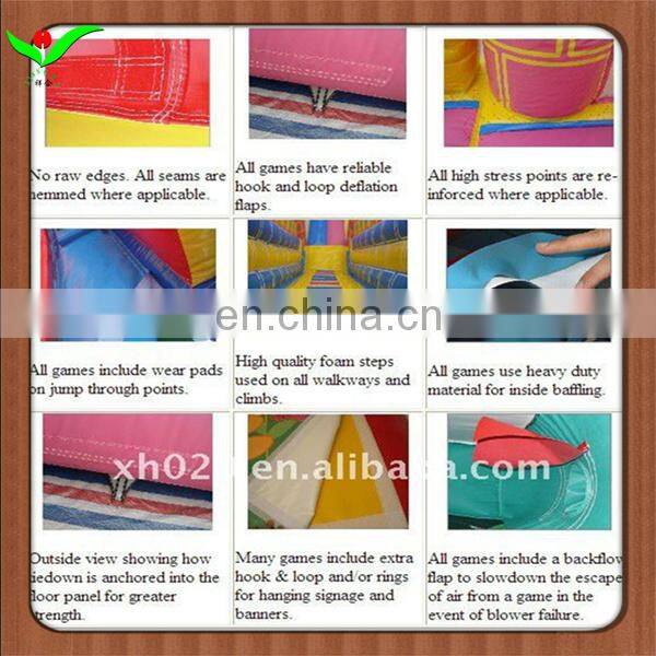 Inflatable climbing wall with obstacle course