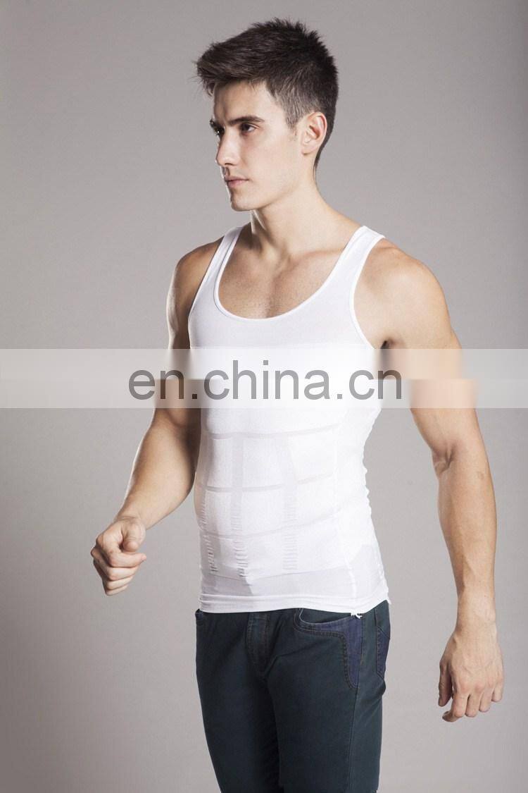 Mens Slimming Body Shaper Vest Shirt Abs Abdomen Slim#MV-01
