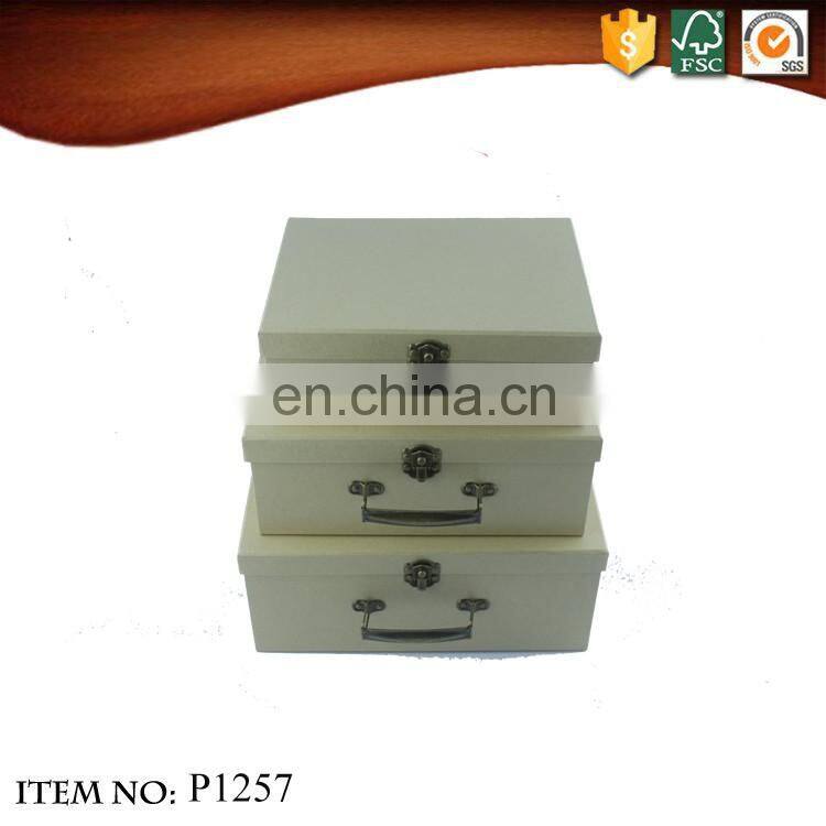 Hand made crafts withe paper kids travel suitcase box