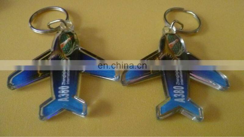promotional and advertising logo insert bus acrylic keychain