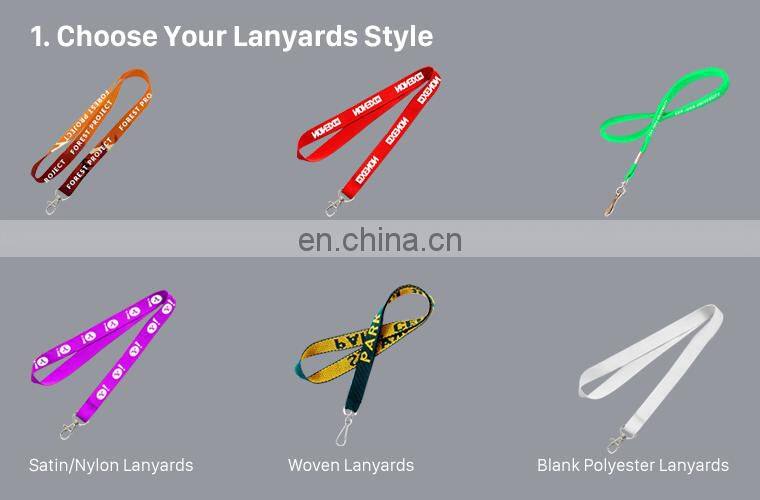 Popular custom short lanyard cheap printed key lanyards