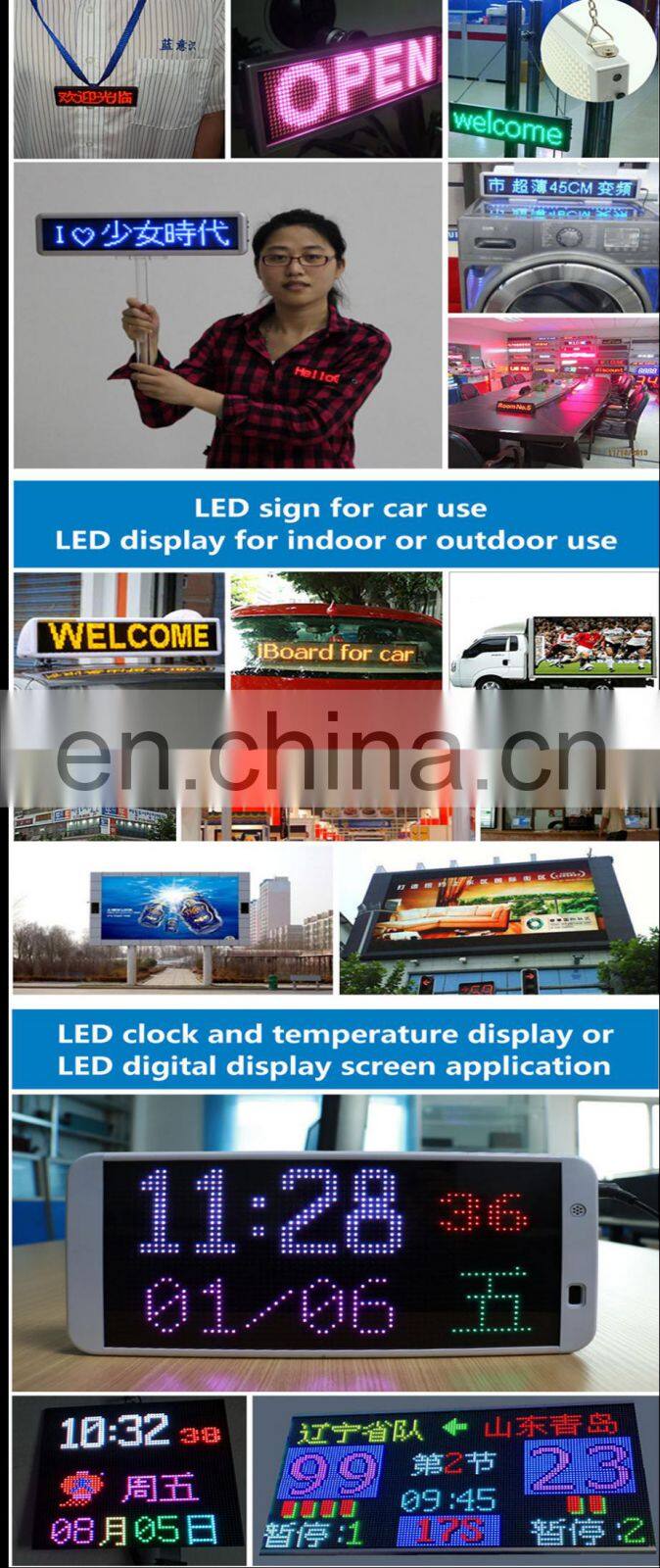Video Display Function and Outdoor Usage multi color led sign