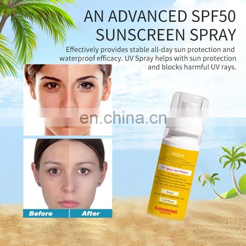 Skin Care Private Label Cosmetics Private Label Sunscreen Spray For Face Care