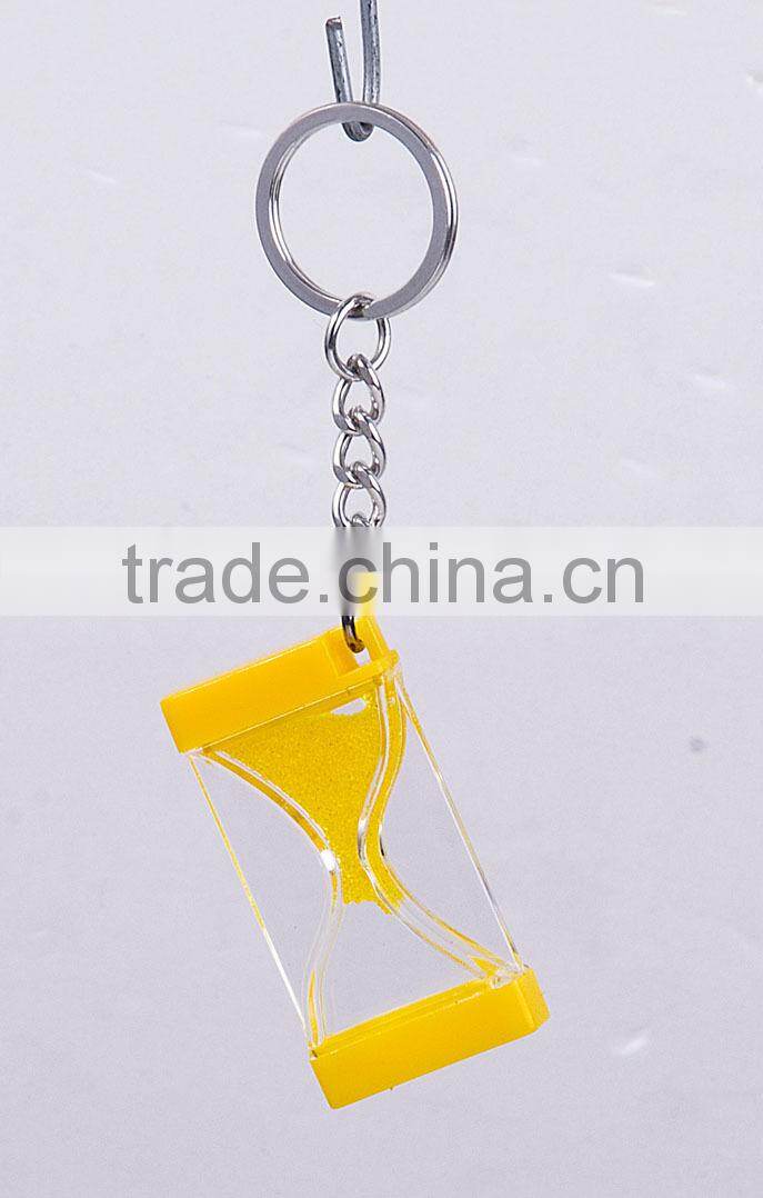 Mini Colorful Liquid Sand Timer Keychain, Custom Fridge Magnet