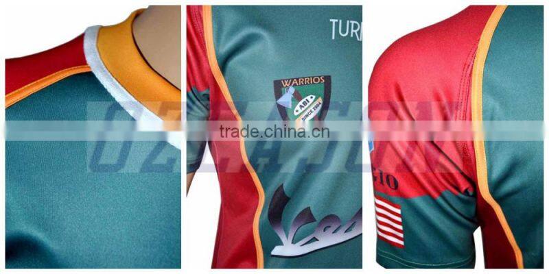 High quality custom design rugby ball jersey made in china