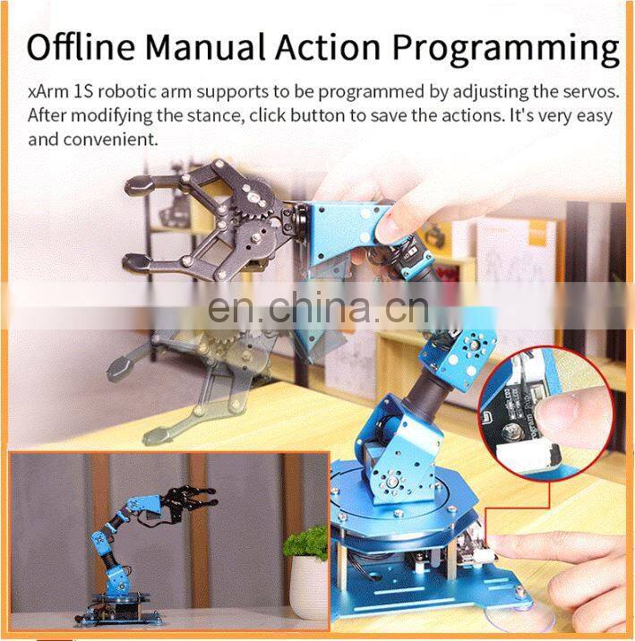 xArm 1S 5DOF Robot Arm Robotic Mechanical Arm with Bus Servos Torque 25KG For Programming (Assembled)