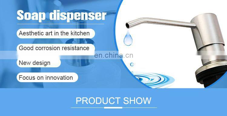 Customized Large Capacity Soap Dispenser 304 Stainless Steel Liquid Sink Soap Dispenser Manufacturer Bathroom Accessories