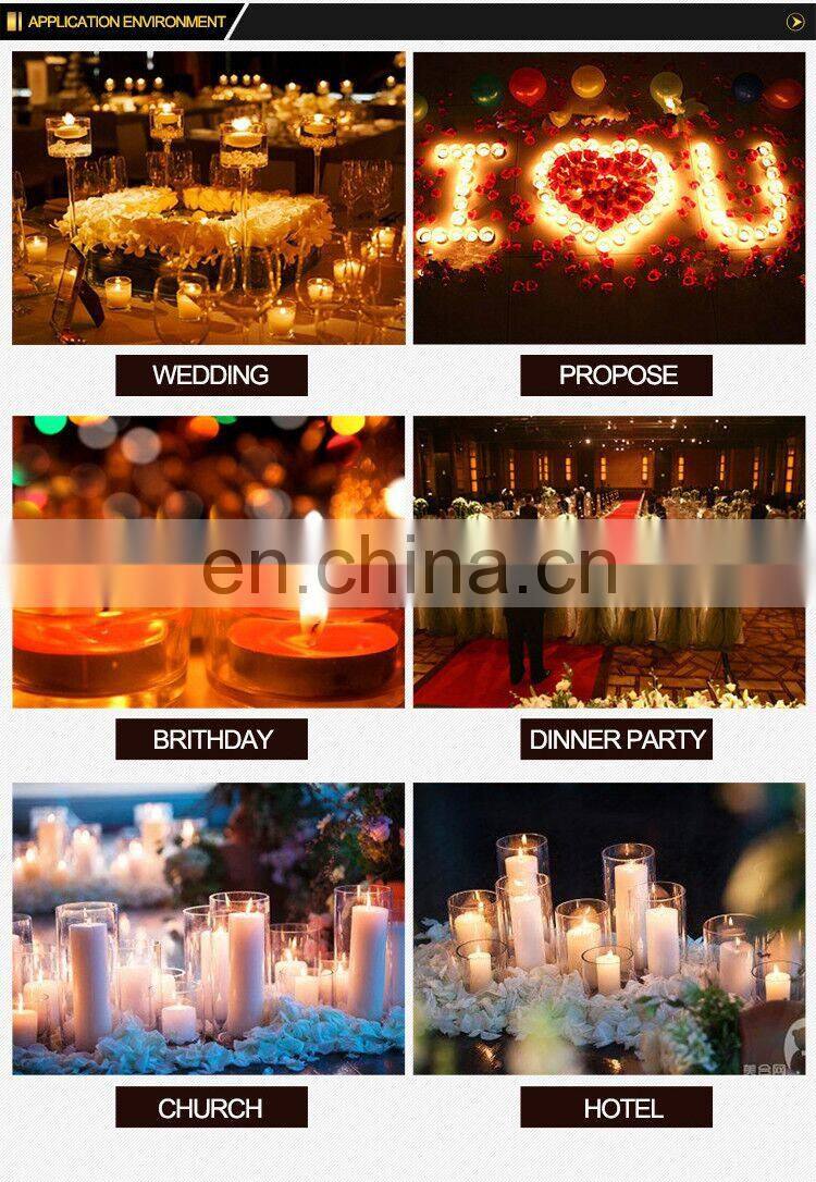 Plastic High Quality Led Candle Light Electric Candle With 2 Buttons Remote Control