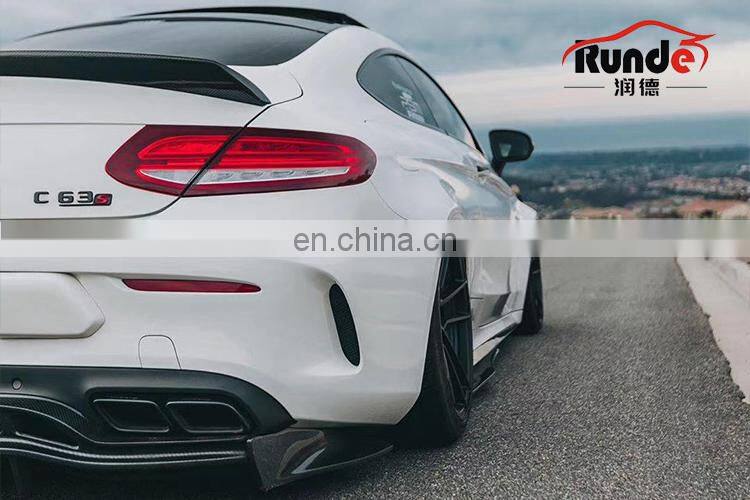 Runde PSM Style Body Parts Carbon Fiber Material Rear Lip Diffuser For Mercedes-Benz W205 C63S coupe rear lip diffuser