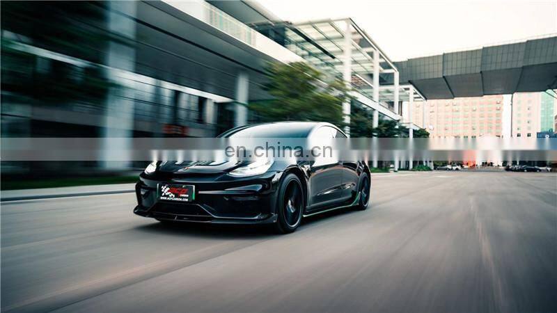 Runde Top Quality For Tesla Model 3 Upgrade ACP Style Half Carbon Fiber Body Kit Front Bumper Rear Bumper And Hood