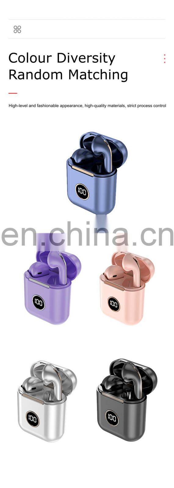 Hands free Earpiece True Auriculares Stereo LED power display BT 5.0 wireless earphone tws earbuds wireless 2021