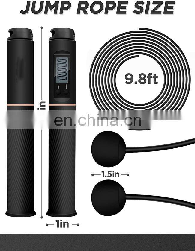 9.9ft Digital Weighted Skipping Ropes,Cordless Counting Jumping Rope