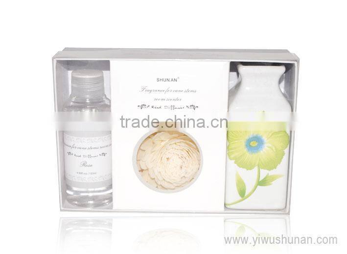 100ml Home fragrance Sola Flower Diffuser with ceramic jar, air fresher gift set SA-0292