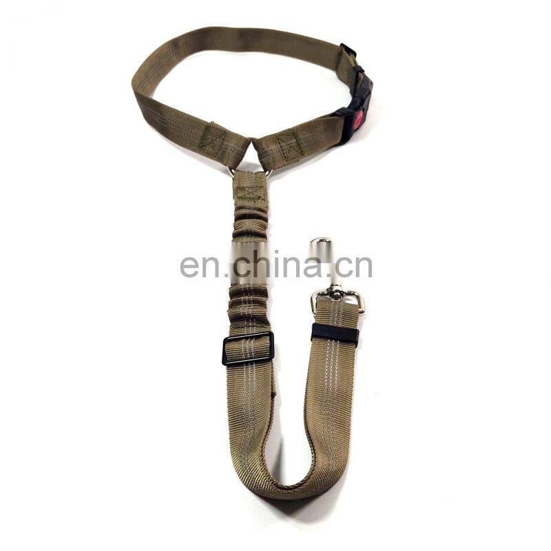 Dog Seat Belt Adjustable Durable Car Seat Belt Reflective Elastic Nylon Bungee Connect Dog Harness in Vehicle Travel Strap Leads