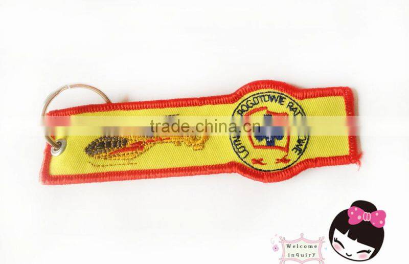 Custom fabrics plane badge key ring Embroidery Patch
