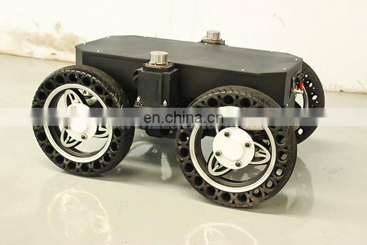 High stable rubber track undercarriage AVT-W9D wheeled robot chassis food delivery robot with explosion-proof tires
