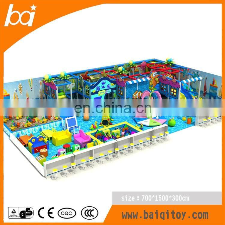 Amusement park custom theme plastic kids playground indoor toys equipment with slides