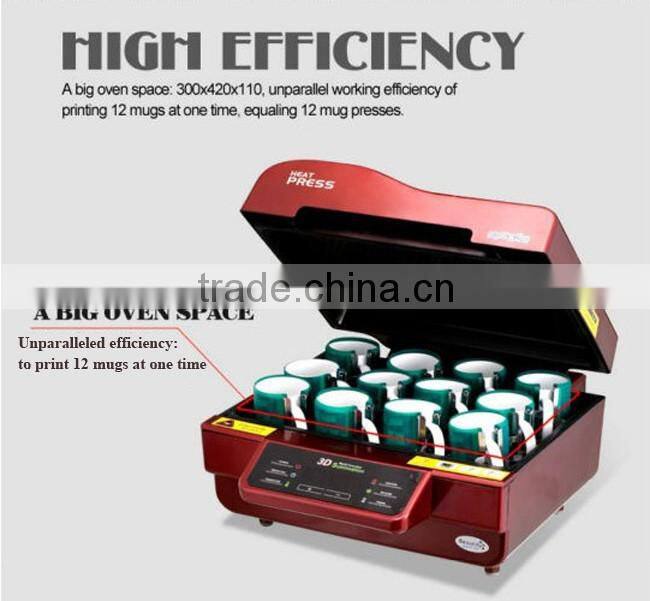 3D Sublimation Heat Press Machine for Phone Cases Mugs Cups Heat Transfer+Gifts