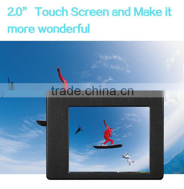 A3 1920x1080 25fps Waterproof 2' TFT Touch Screen SportsCamera with CE,FCC,ROHS Certification