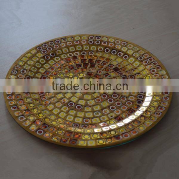 silver paper mosaic plates